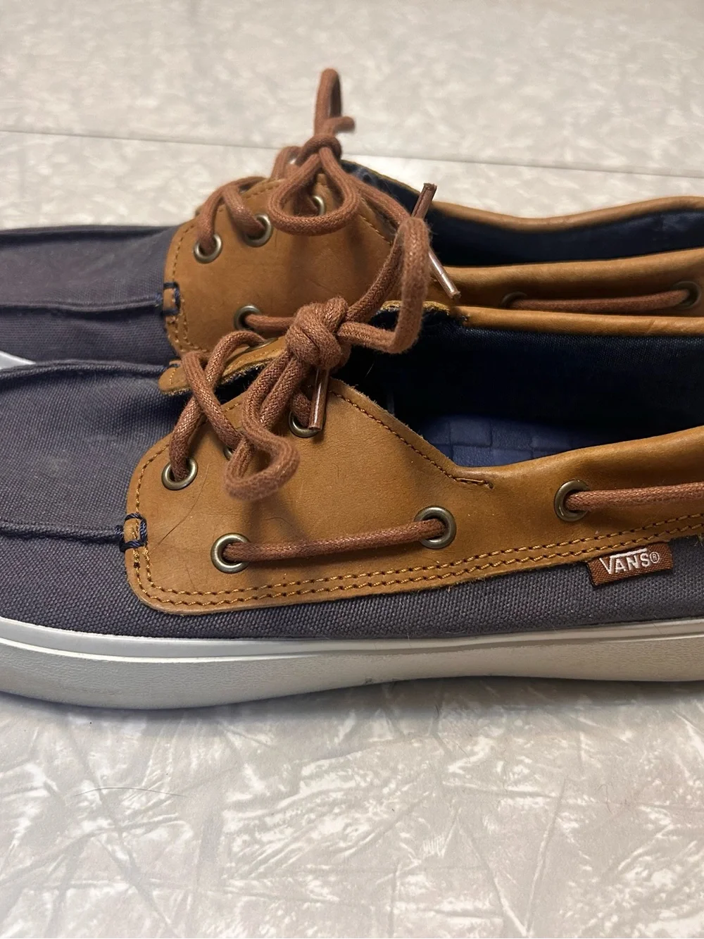 Vans Surf Siders Deck Two-Tone Low Top Barco Lace Up Boat Shoes 9.5